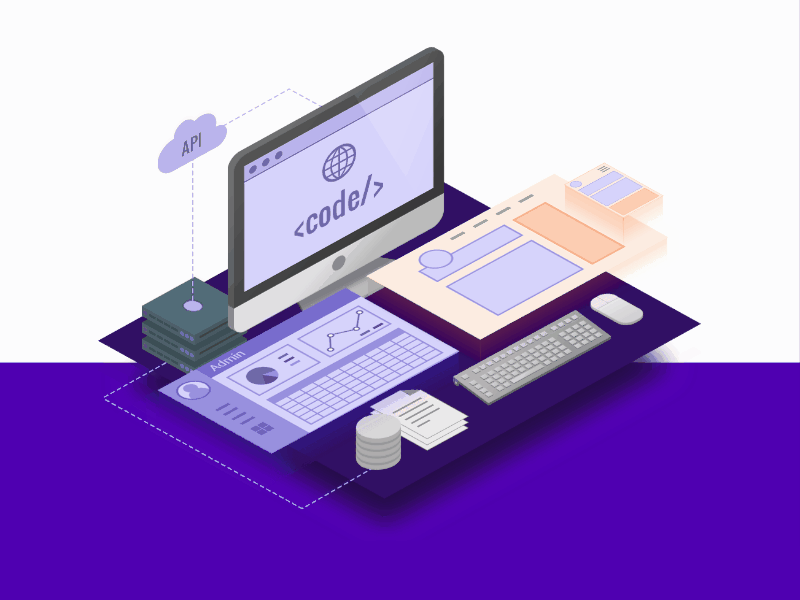 Web development workspace with API integration