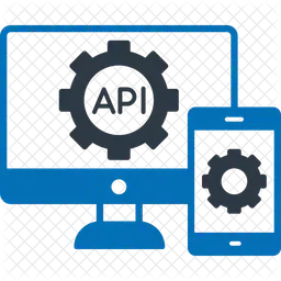 API integration icon on desktop and mobile device screen.