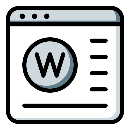 Website interface with 'W' icon and navigation elements.