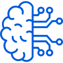 Artificial intelligence brain icon