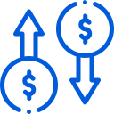 Business profit growth icon